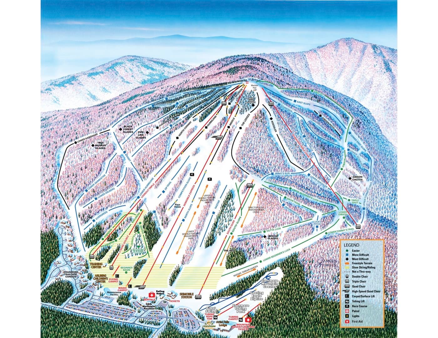 Cranmore Mountain Trail Map