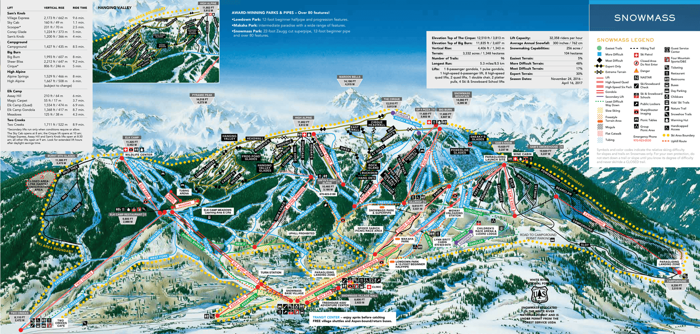 Snowmass Trail Map